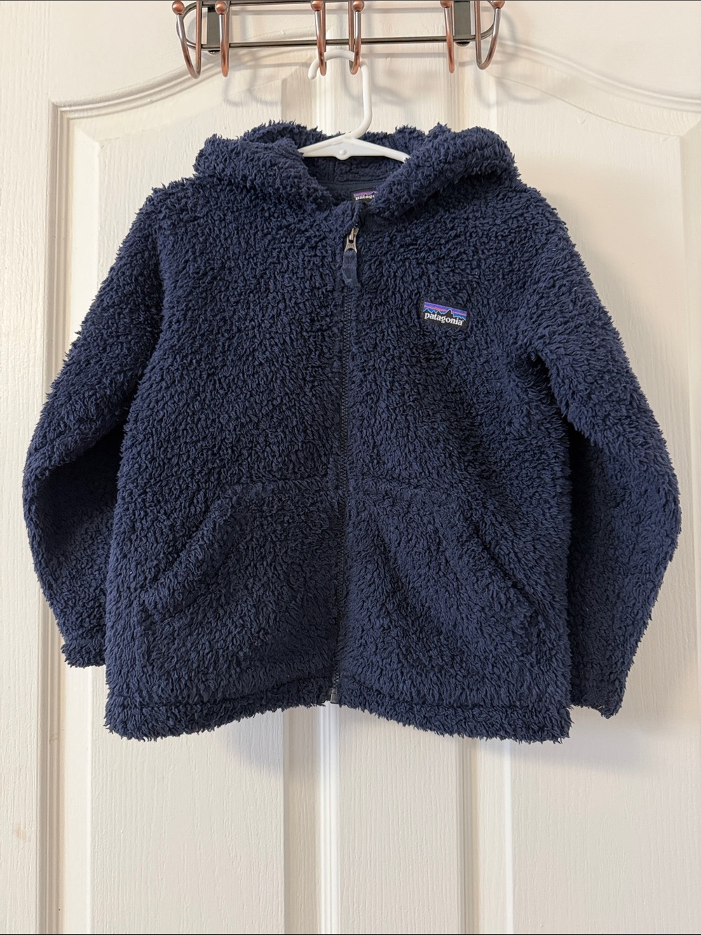 Patagonia Navy Sherpa Fleece Hoodie Super Soft Size 4T